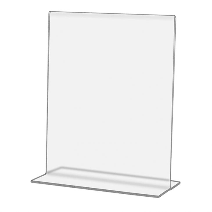 Table Tent: Clear Acrylic Table Tent Card Holder, 8.5 x 11 in., Open Bottom main image